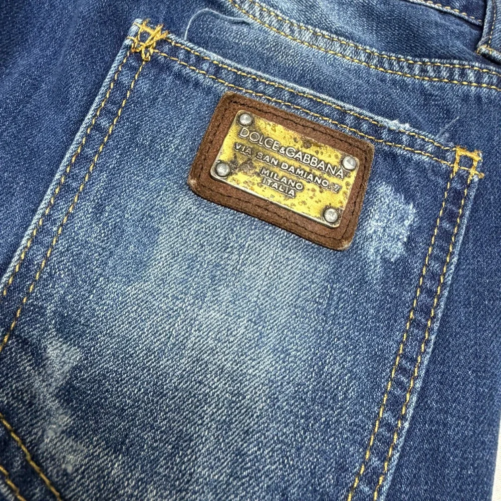 Dolce & Gabbana 16 Classic Jeans Blue Distressed Denim Made in Italy IT 46 32x30